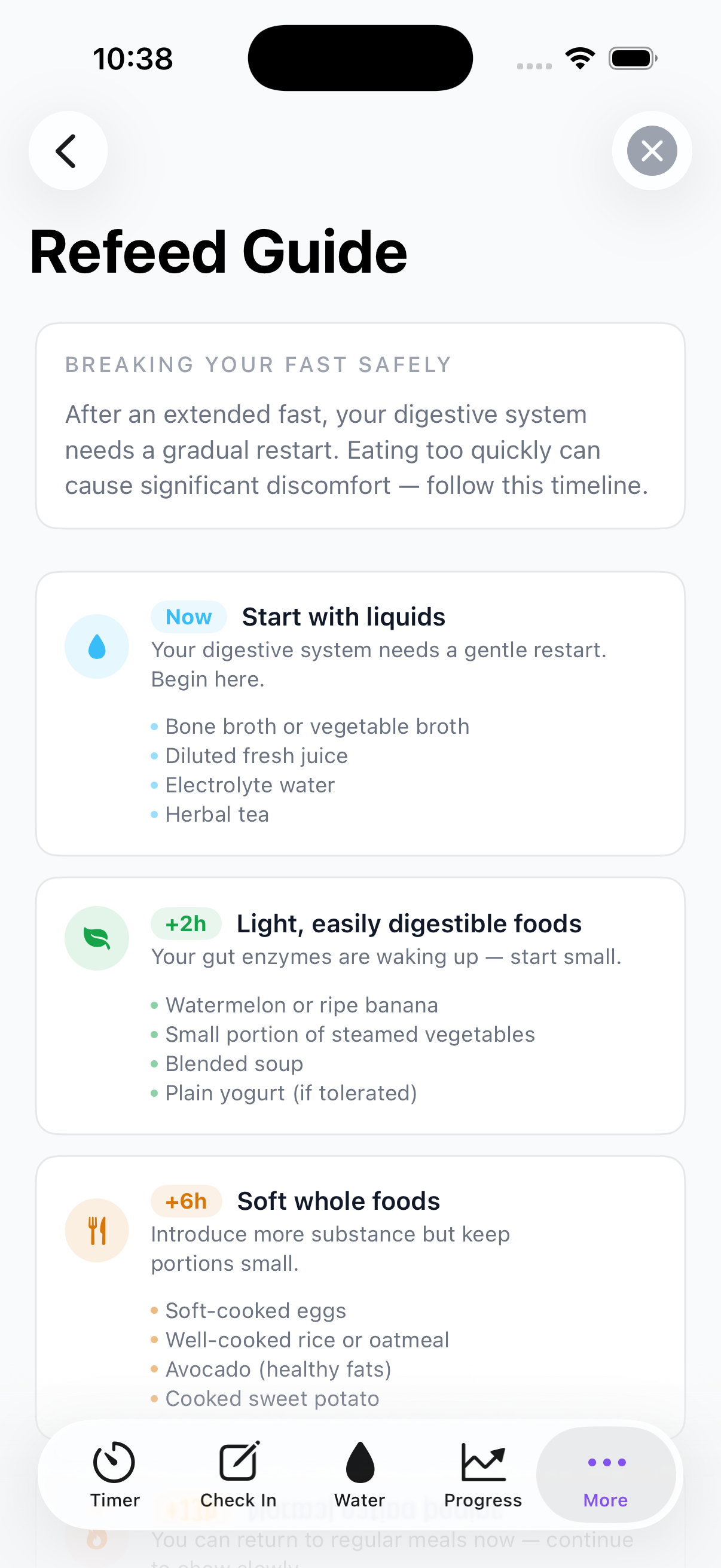 Step-by-step refeed guide for safely breaking a fast